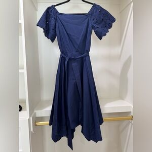 ANTONIO MELANI Asymmetrical Navy Dress